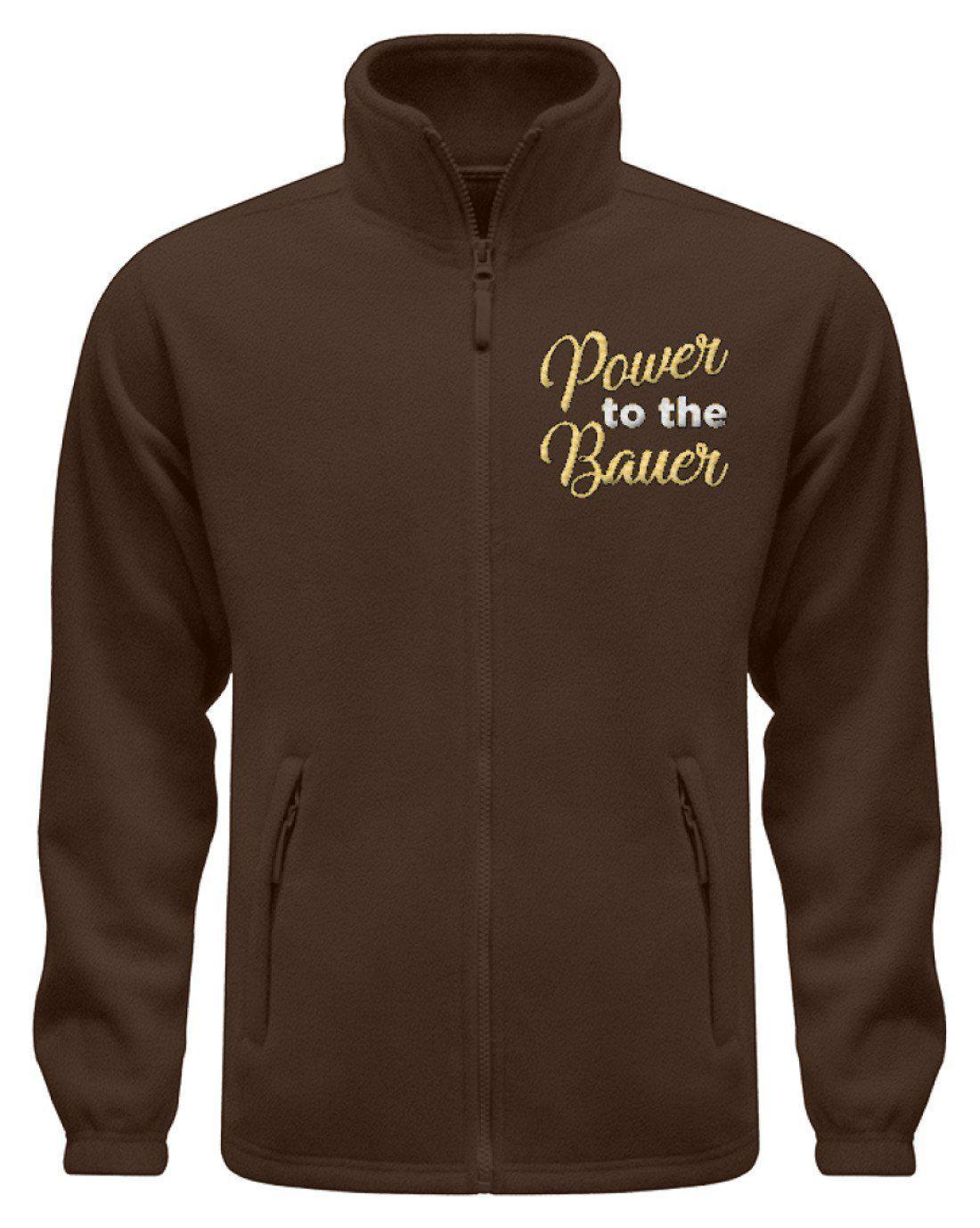 Power to the Bauer · Fleece Jacke mit Stick-Fleece Jacke mit Stick-Dark Chocolate-S-Agrarstarz