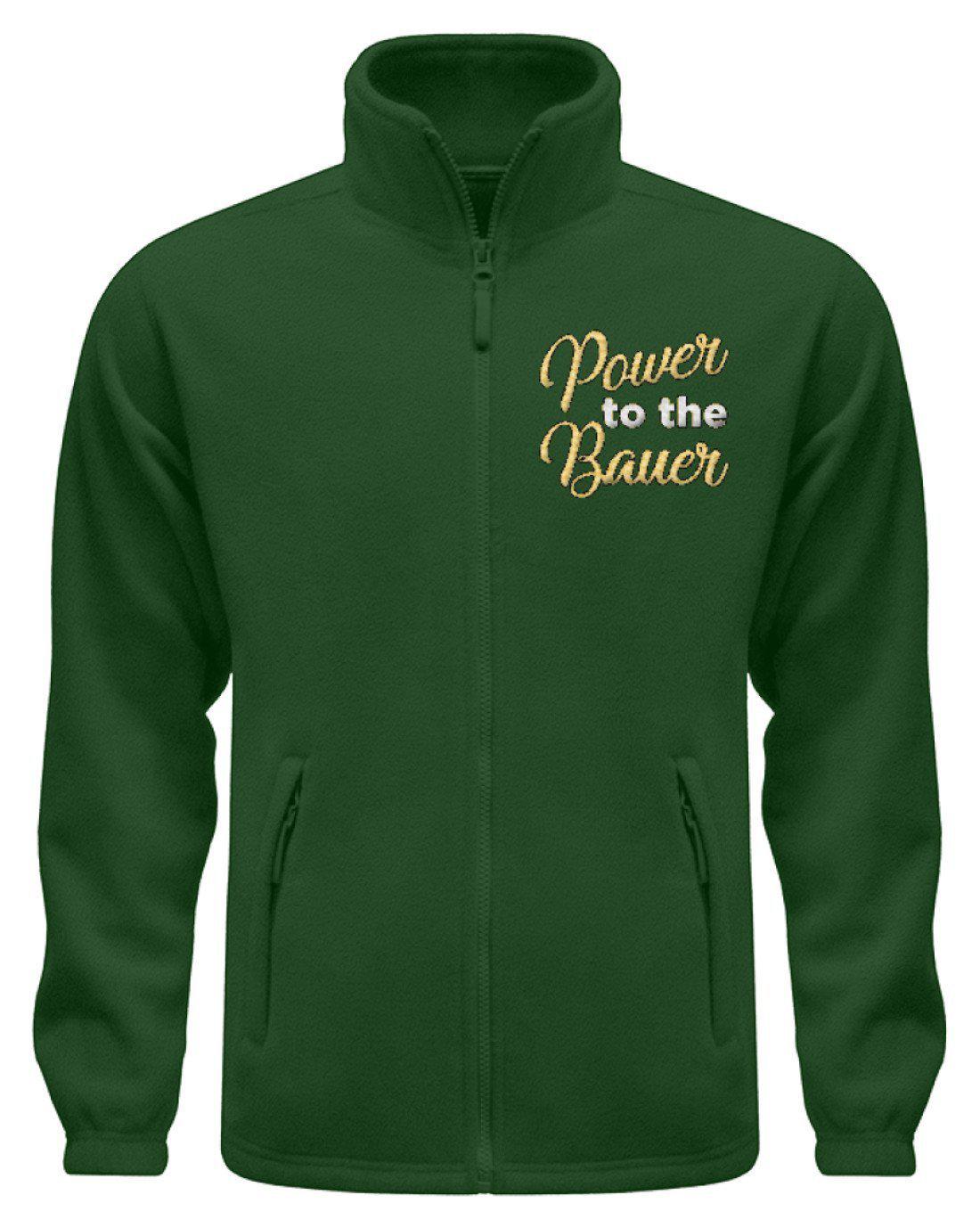 Power to the Bauer · Fleece Jacke mit Stick-Fleece Jacke mit Stick-Dark Green-S-Agrarstarz