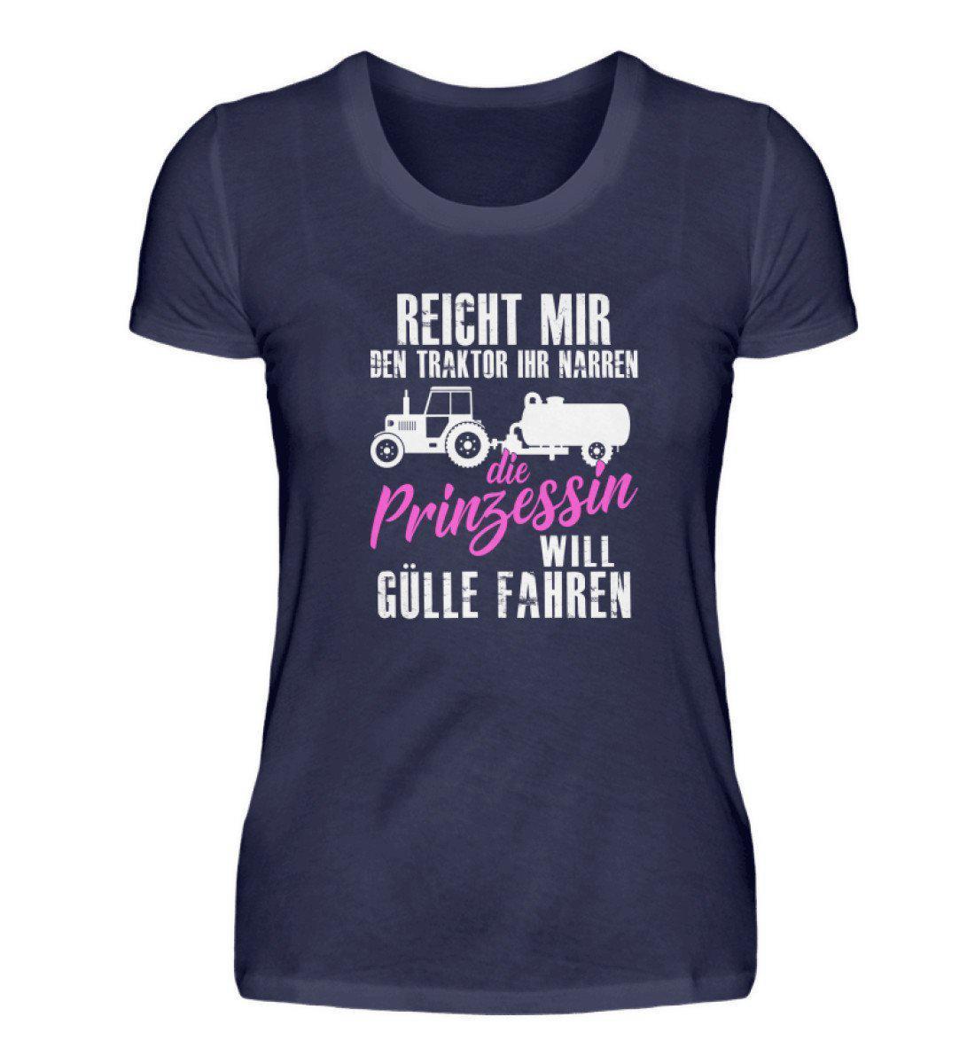 Prinzessin Gülle fahren · Damen T-Shirt-Damen Basic T-Shirt-Navy-S-Agrarstarz