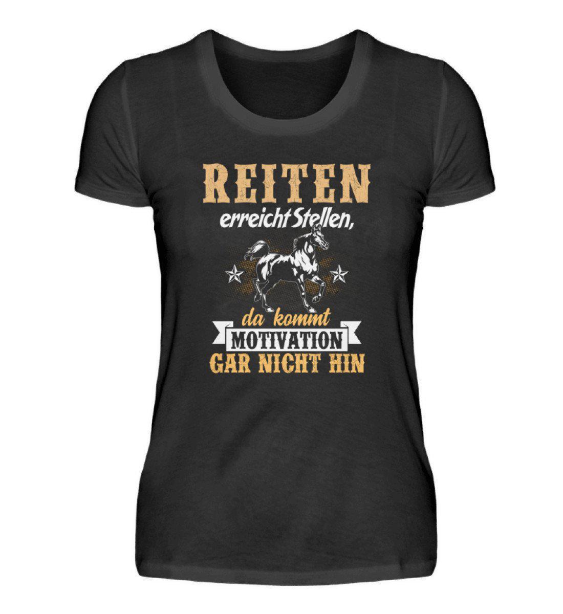 Reiten Motivation · Damen T-Shirt-Damen Basic T-Shirt-Black-S-Agrarstarz