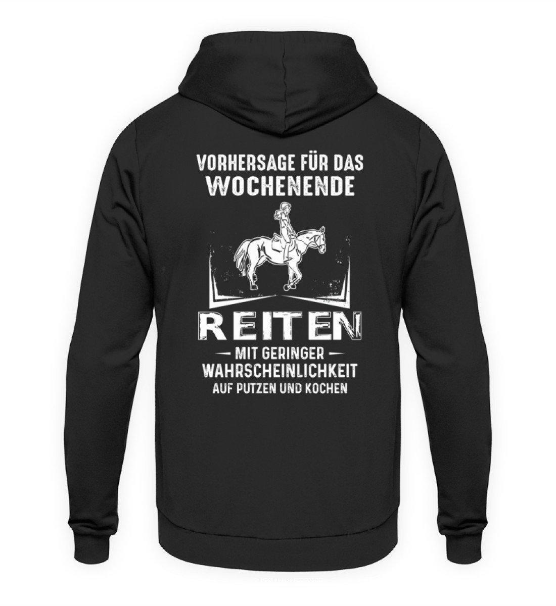 Reiten Vorhersage (Rückenprint) · Unisex Kapuzenpullover Hoodie-Unisex Hoodie-Jet Black-S-Agrarstarz