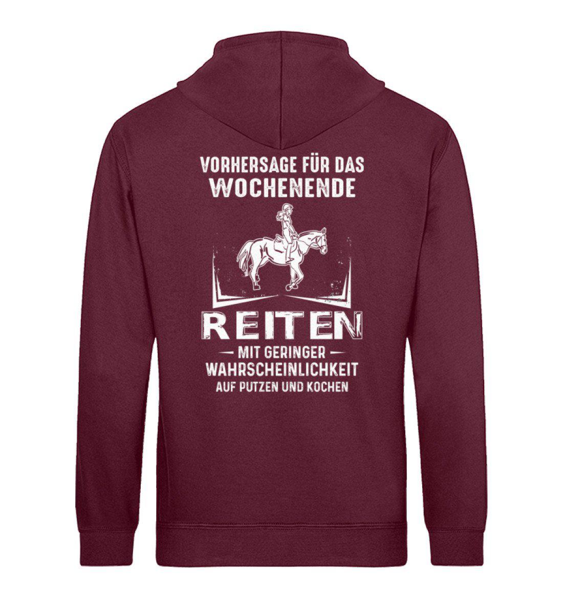 Reiten Vorhersage (Rückenprint) · Unisex Organic Hoodie-Drummer Hoodie ST/ST-Burgundy-XS-Agrarstarz