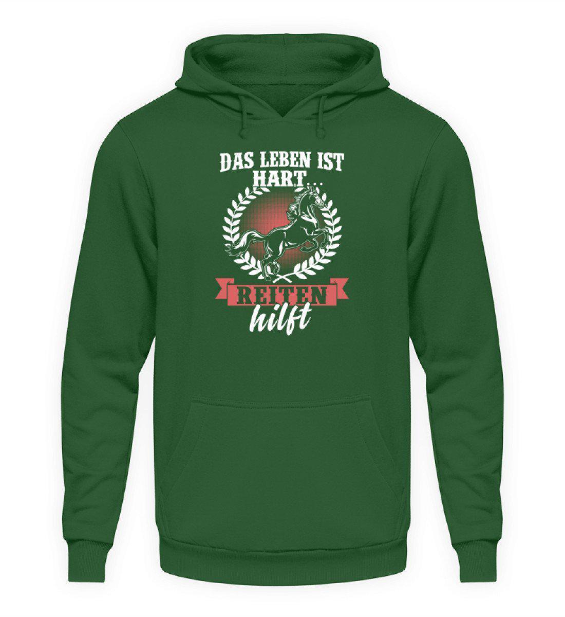 Reiten hilft · Unisex Kapuzenpullover Hoodie-Unisex Hoodie-Bottle Green-S-Agrarstarz