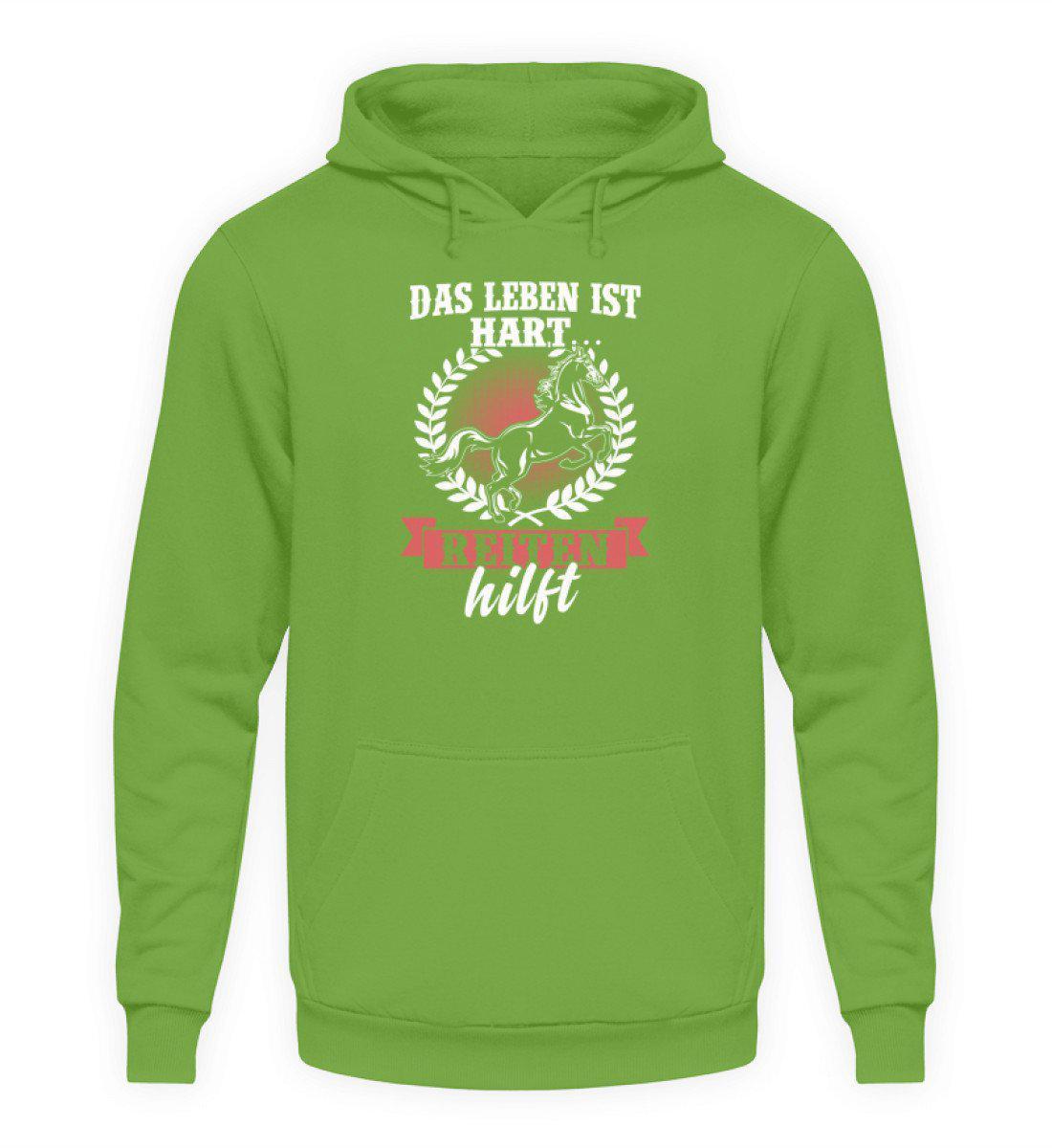Reiten hilft · Unisex Kapuzenpullover Hoodie-Unisex Hoodie-LimeGreen-S-Agrarstarz