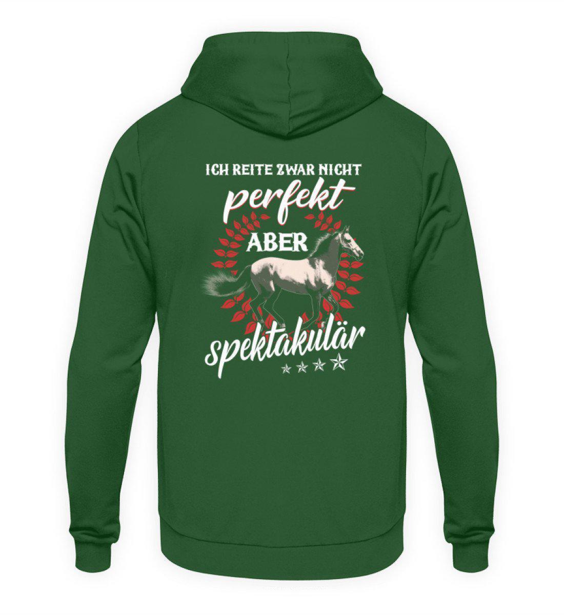 Reiten spektakulär (Rückenprint) · Unisex Kapuzenpullover Hoodie-Unisex Hoodie-Bottle Green-S-Agrarstarz