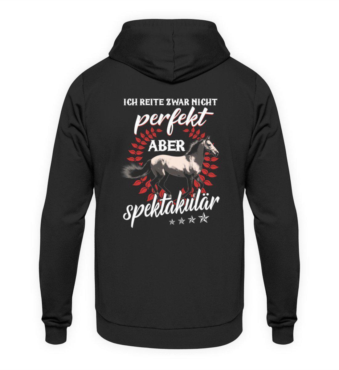 Reiten spektakulär (Rückenprint) · Unisex Kapuzenpullover Hoodie-Unisex Hoodie-Jet Black-S-Agrarstarz