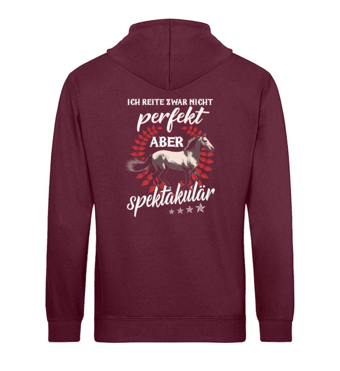 Reiten spektakulär (Rückenprint) · Unisex Organic Hoodie-Drummer Hoodie ST/ST-Burgundy-XS-Agrarstarz