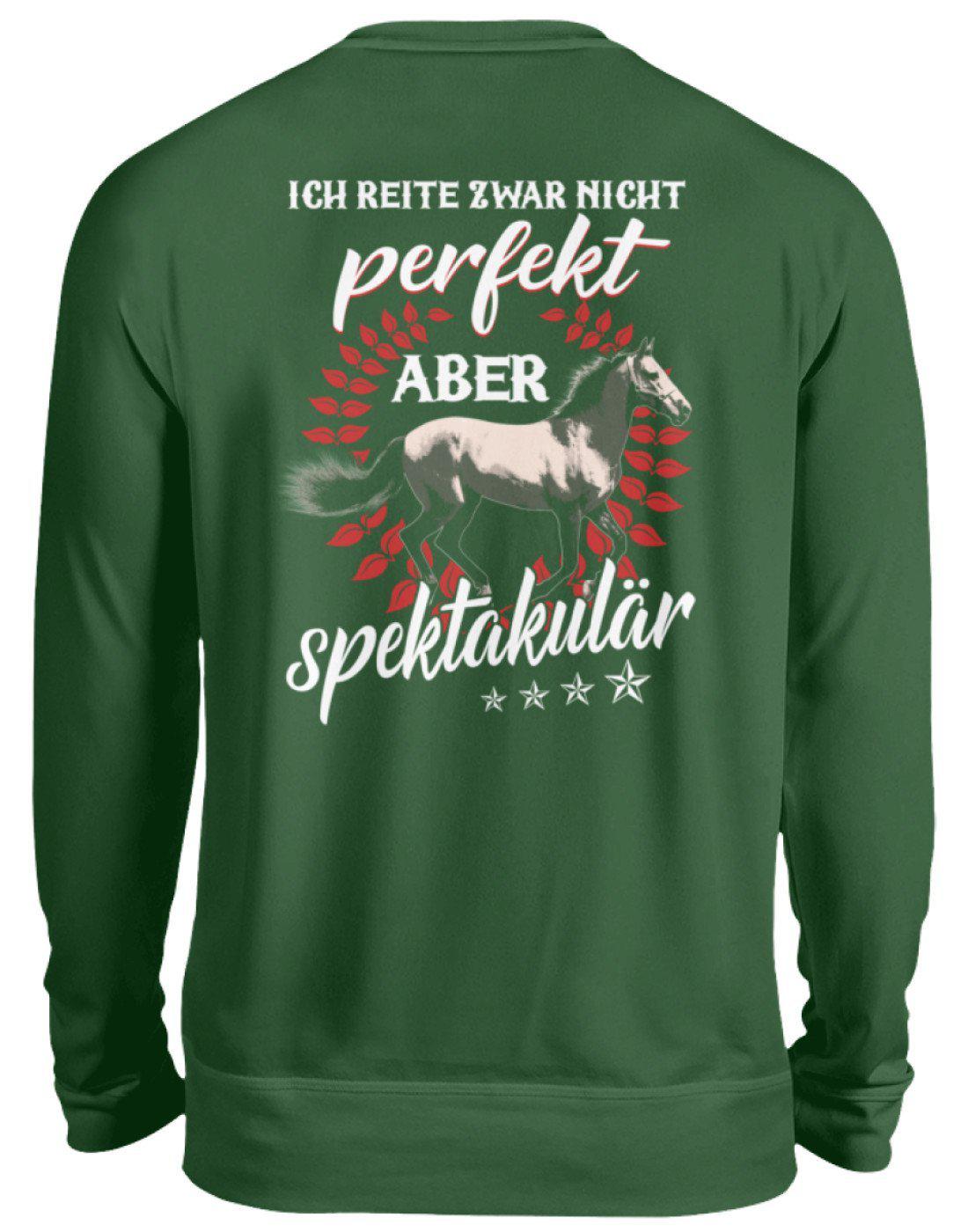 Reiten spektakulär (Rückenprint) · Unisex Sweatshirt Pullover-Unisex Sweatshirt-Bottle Green-S-Agrarstarz