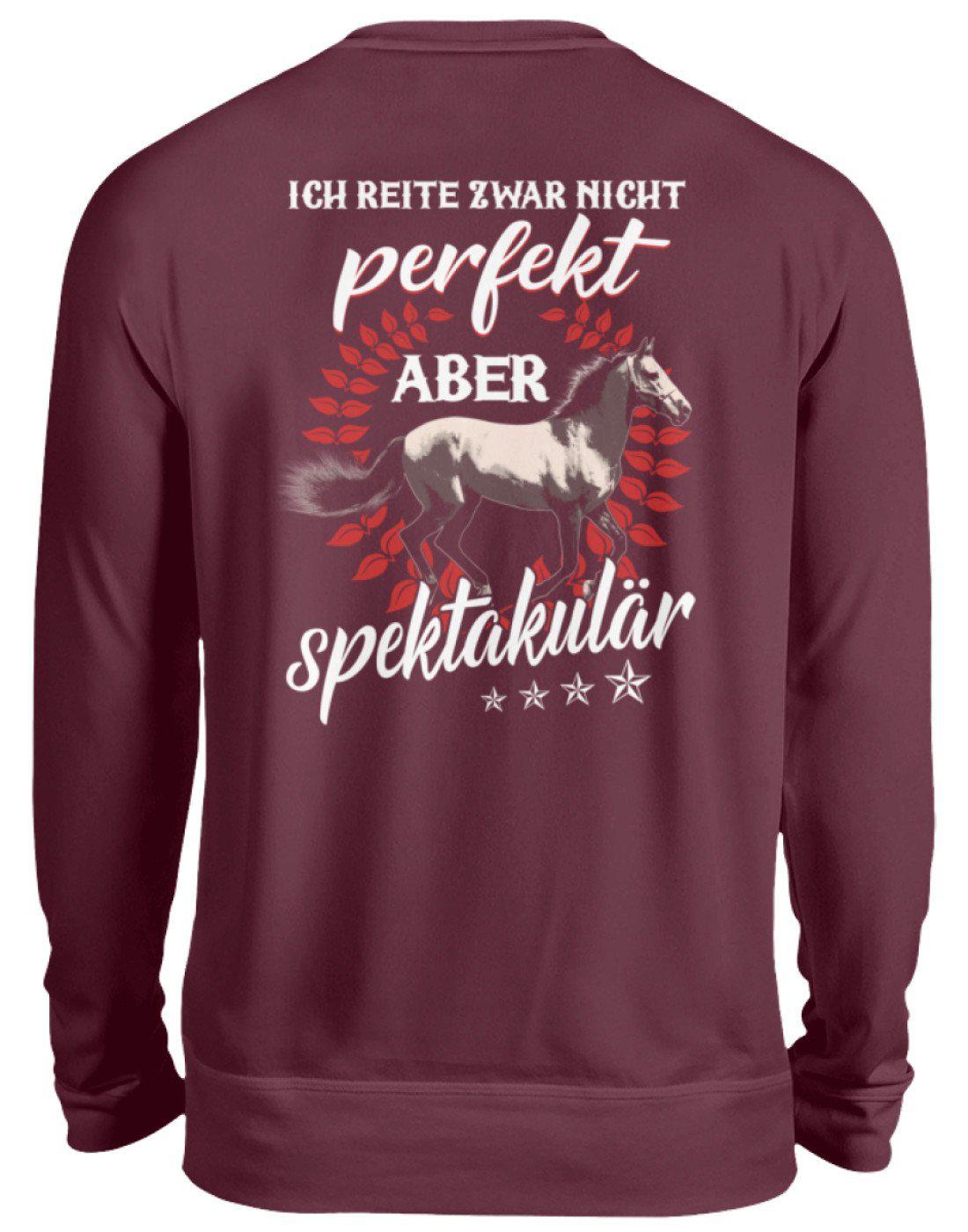 Reiten spektakulär (Rückenprint) · Unisex Sweatshirt Pullover-Unisex Sweatshirt-Burgundy-S-Agrarstarz
