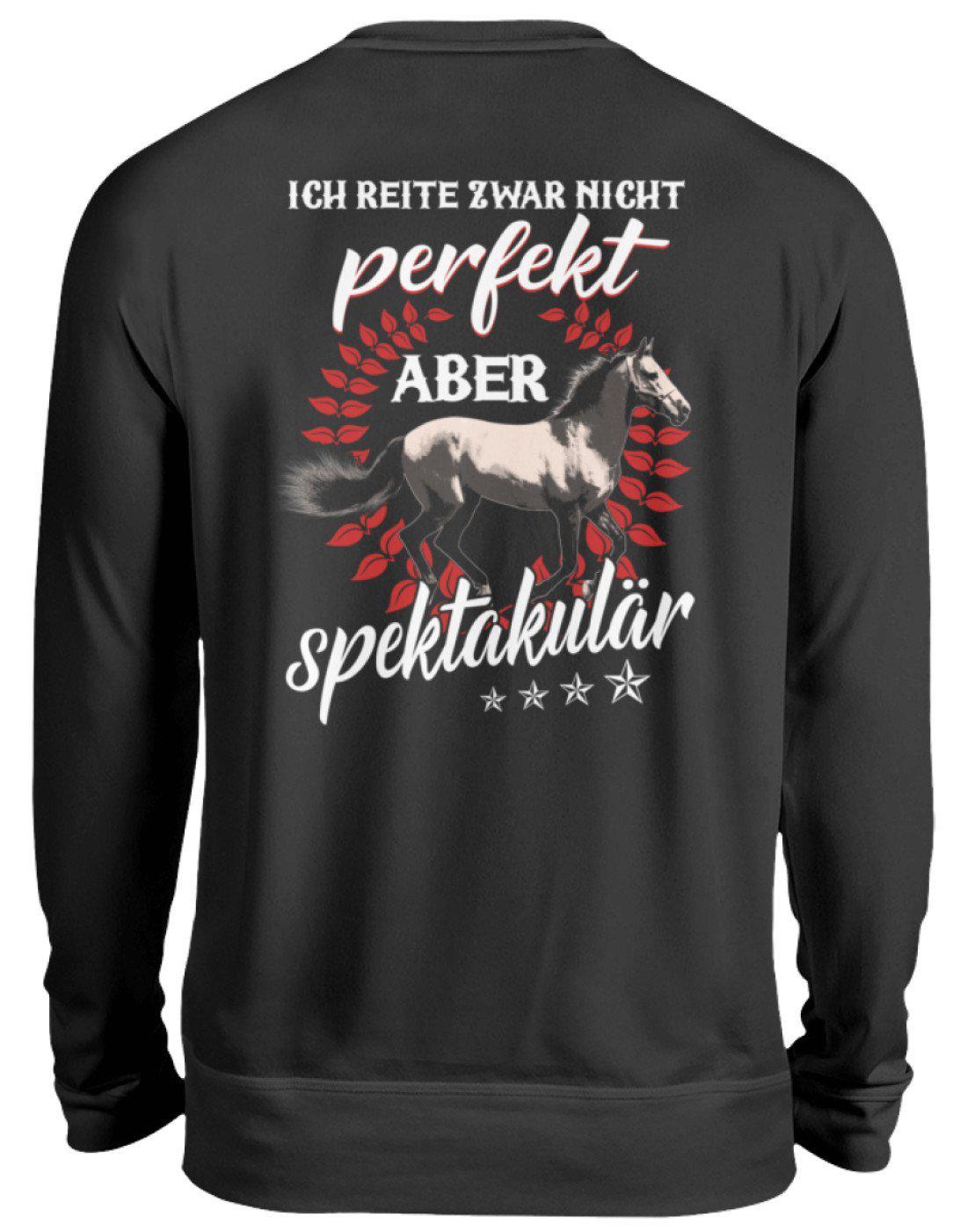 Reiten spektakulär (Rückenprint) · Unisex Sweatshirt Pullover-Unisex Sweatshirt-Jet Black-S-Agrarstarz