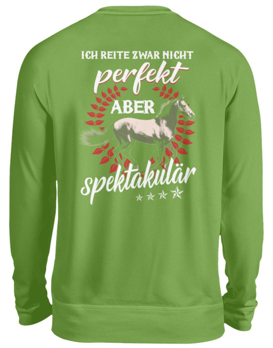 Reiten spektakulär (Rückenprint) · Unisex Sweatshirt Pullover-Unisex Sweatshirt-LimeGreen-S-Agrarstarz