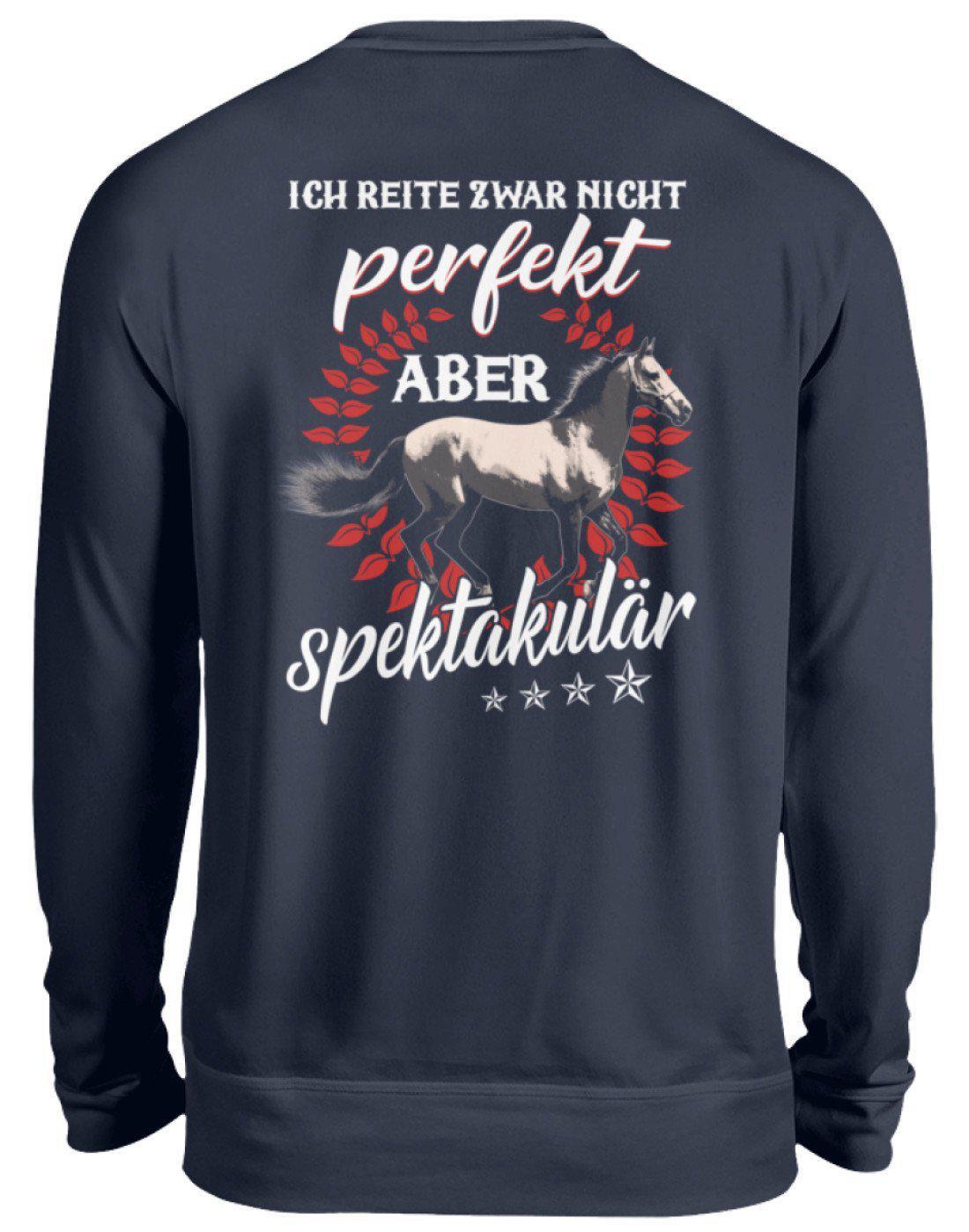 Reiten spektakulär (Rückenprint) · Unisex Sweatshirt Pullover-Unisex Sweatshirt-Oxford Navy-S-Agrarstarz