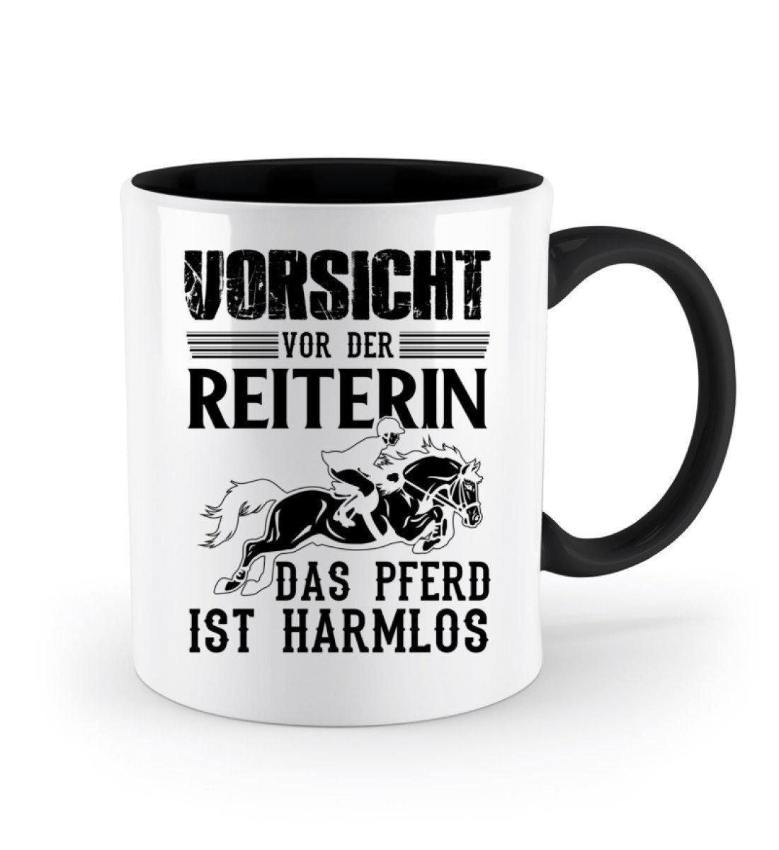 Reiterin Pferd harmlos · Keramik Tasse zweifarbig-Keramik Tasse Zweifarbig-Agrarstarz