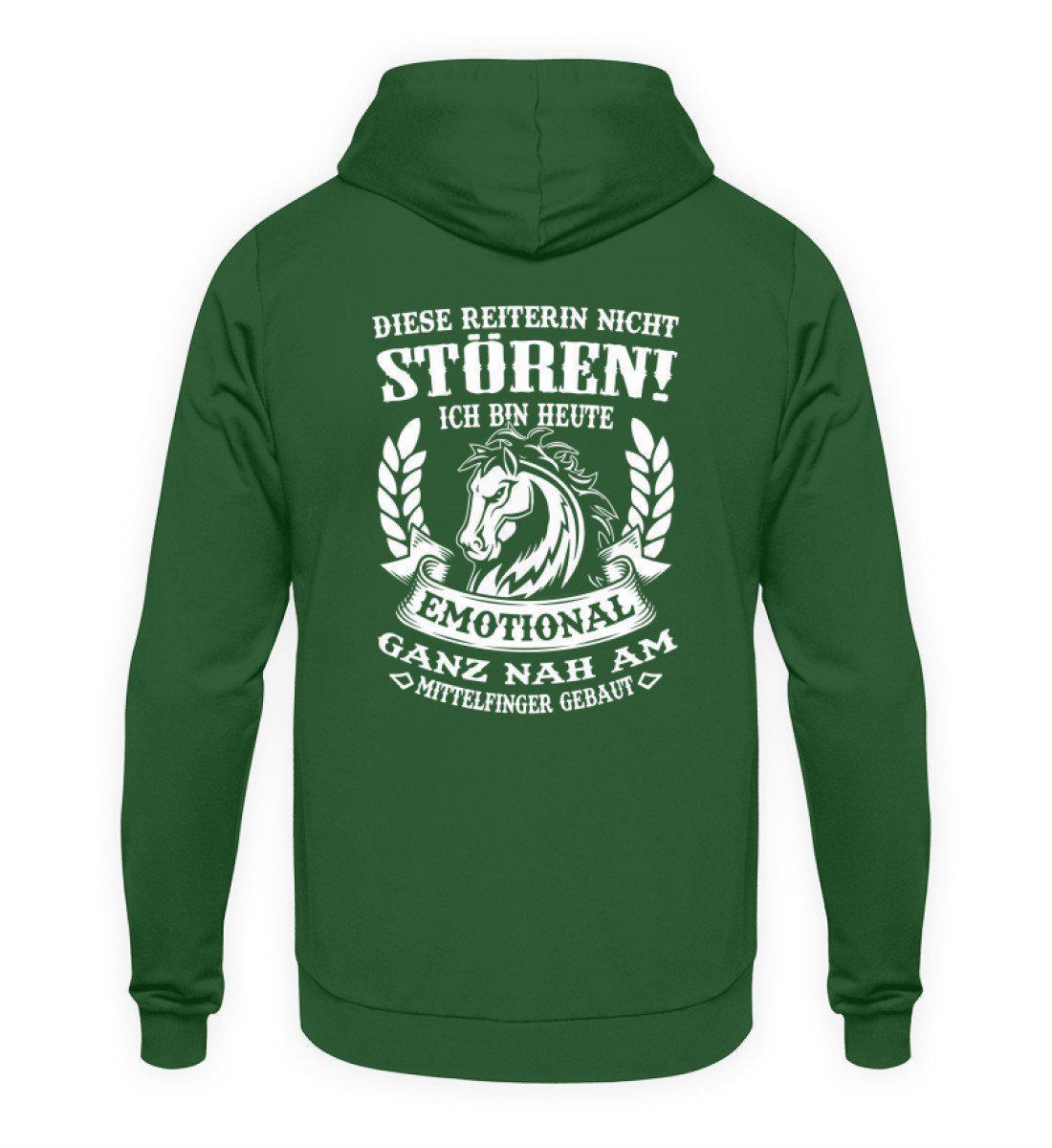 Reiterin nicht stören (Rückenprint) · Unisex Kapuzenpullover Hoodie-Unisex Hoodie-Bottle Green-S-Agrarstarz