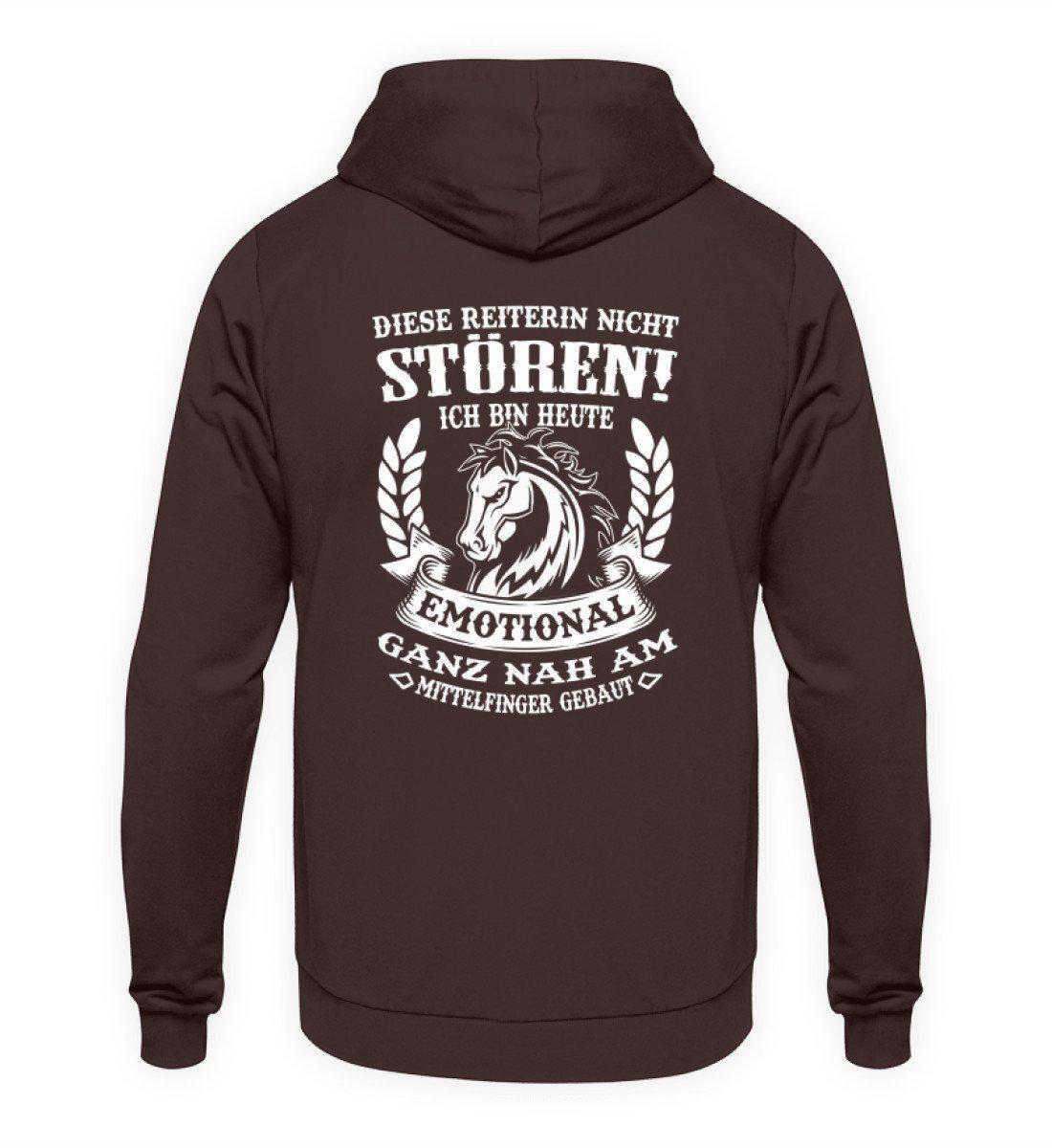 Reiterin nicht stören (Rückenprint) · Unisex Kapuzenpullover Hoodie-Unisex Hoodie-Hot Chocolate-S-Agrarstarz