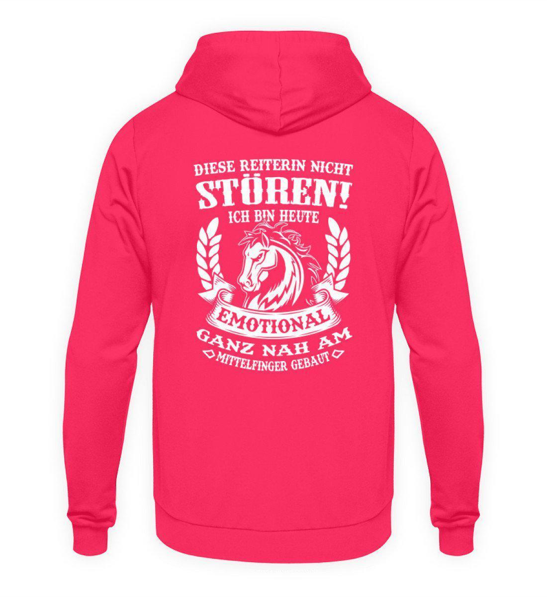 Reiterin nicht stören (Rückenprint) · Unisex Kapuzenpullover Hoodie-Unisex Hoodie-Hot Pink-S-Agrarstarz