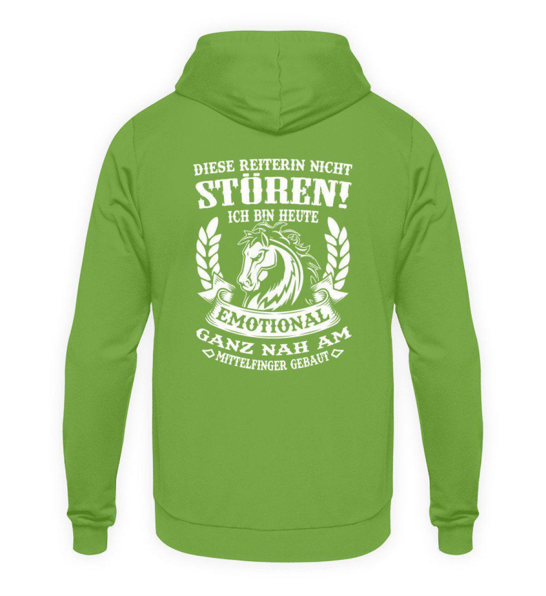 Reiterin nicht stören (Rückenprint) · Unisex Kapuzenpullover Hoodie-Unisex Hoodie-LimeGreen-S-Agrarstarz
