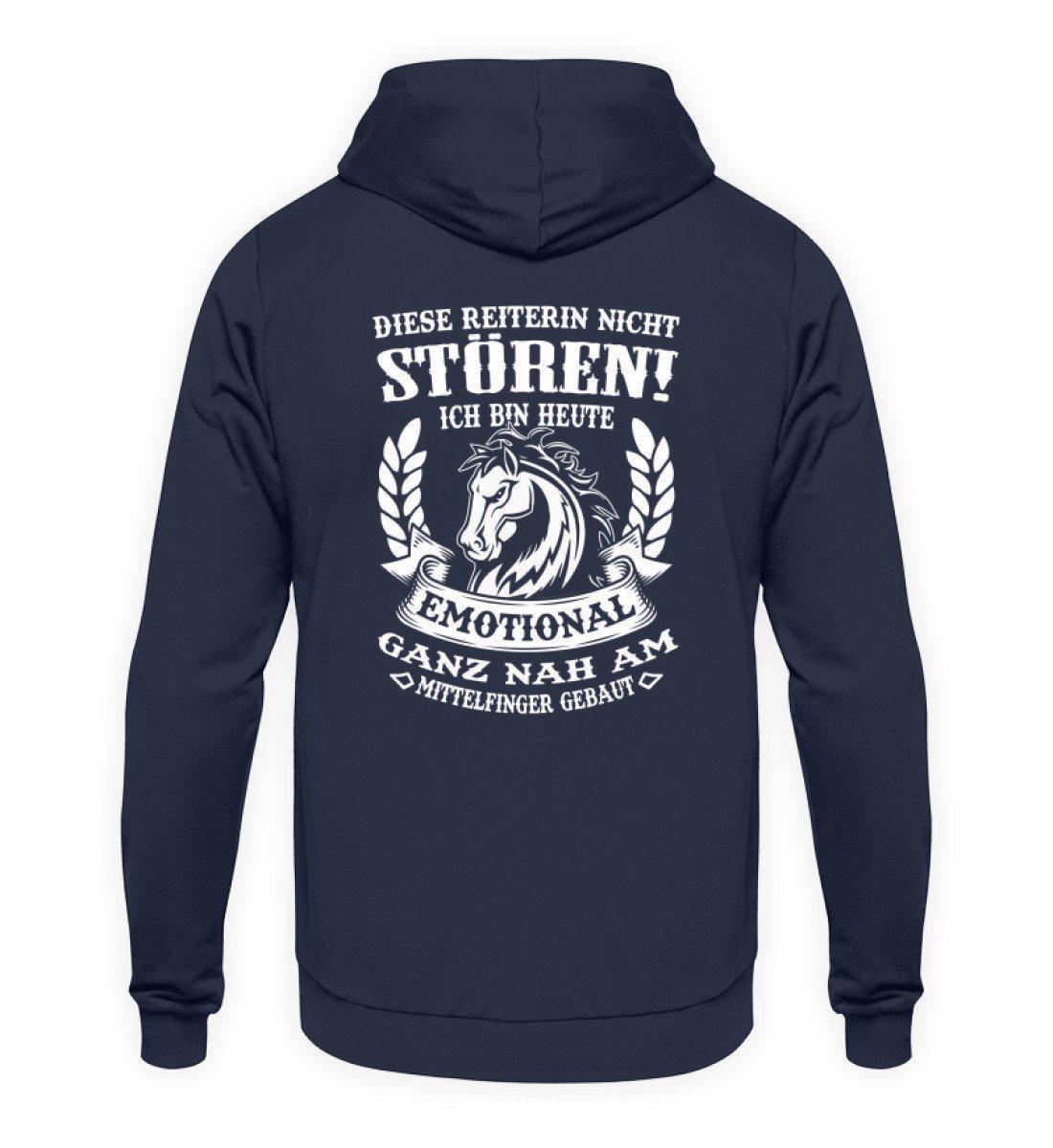 Reiterin nicht stören (Rückenprint) · Unisex Kapuzenpullover Hoodie-Unisex Hoodie-Oxford Navy-S-Agrarstarz