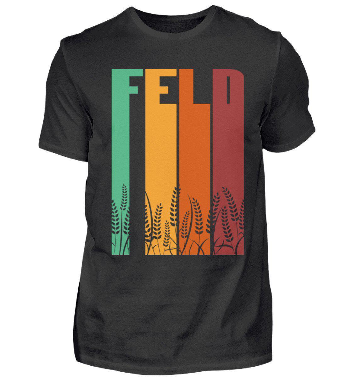 Retro Feld · Herren T-Shirt-Herren Basic T-Shirt-Black-S-Agrarstarz