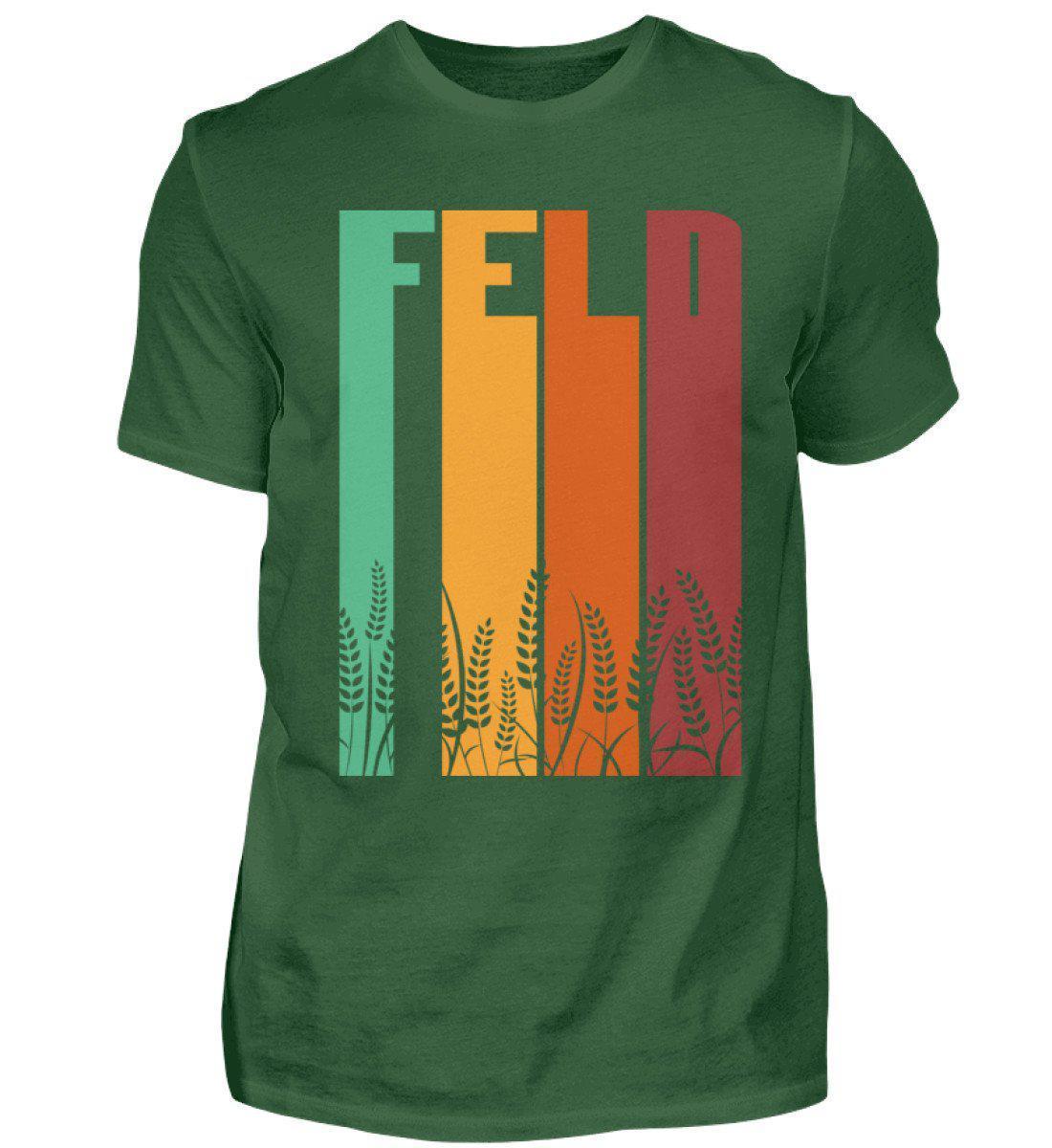 Retro Feld · Herren T-Shirt-Herren Basic T-Shirt-Bottle Green-S-Agrarstarz