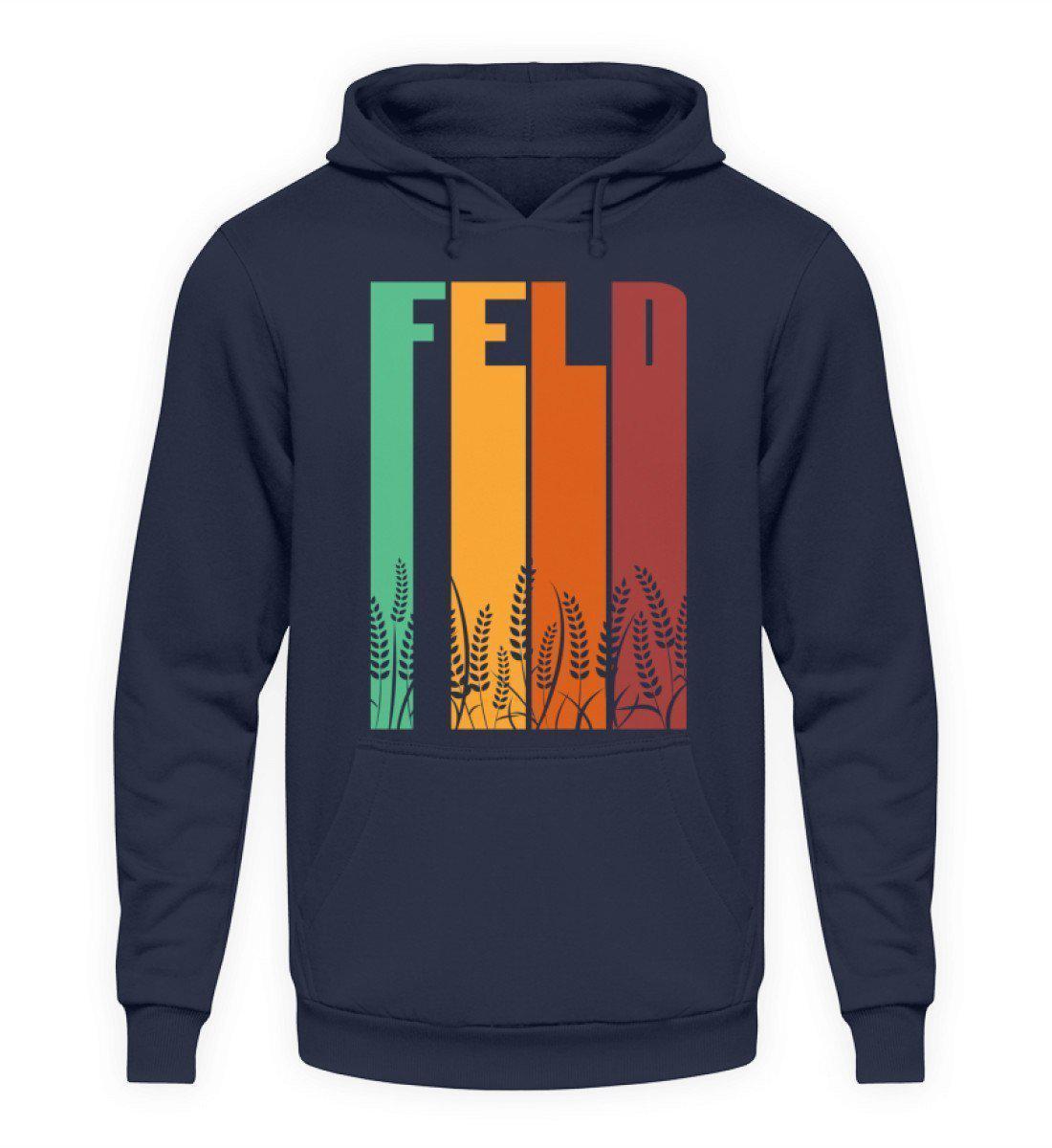 Retro Feld · Unisex Kapuzenpullover Hoodie-Unisex Hoodie-Oxford Navy-L-Agrarstarz