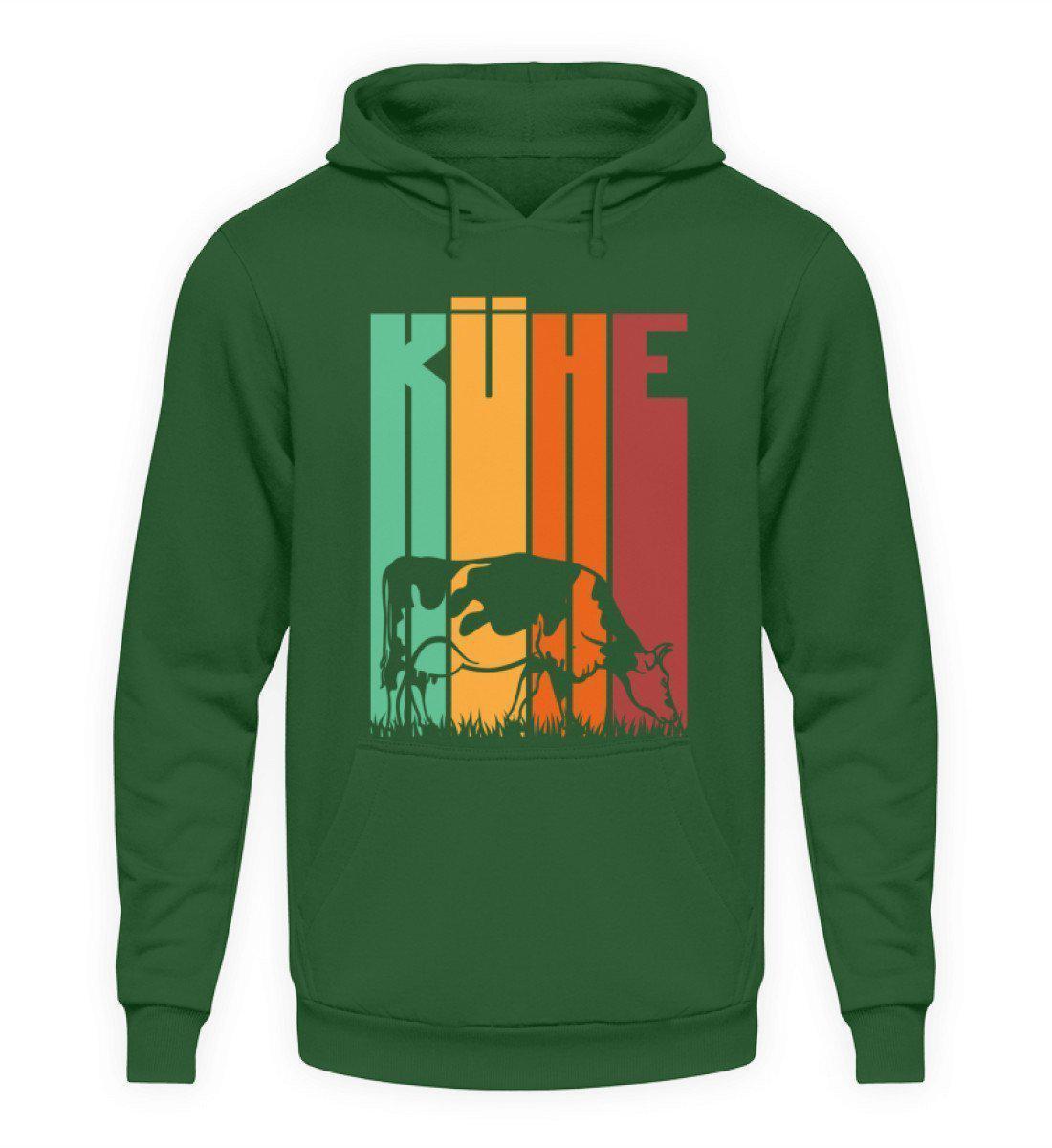 Retro Kühe · Unisex Kapuzenpullover Hoodie-Unisex Hoodie-Bottle Green-L-Agrarstarz