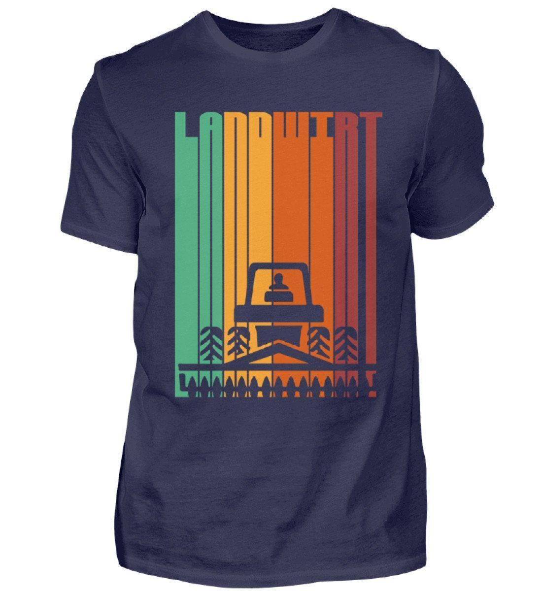 Retro Landwirt · Herren T-Shirt-Herren Basic T-Shirt-Navy-S-Agrarstarz