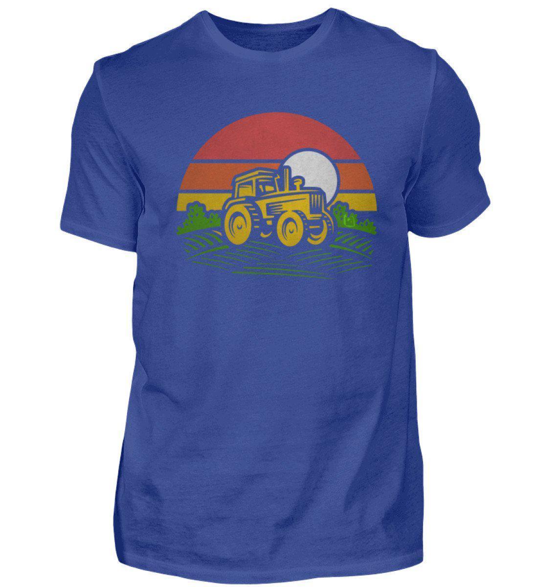 Retro Traktor Feld · Herren T-Shirt-Herren Basic T-Shirt-Royal Blue-S-Agrarstarz