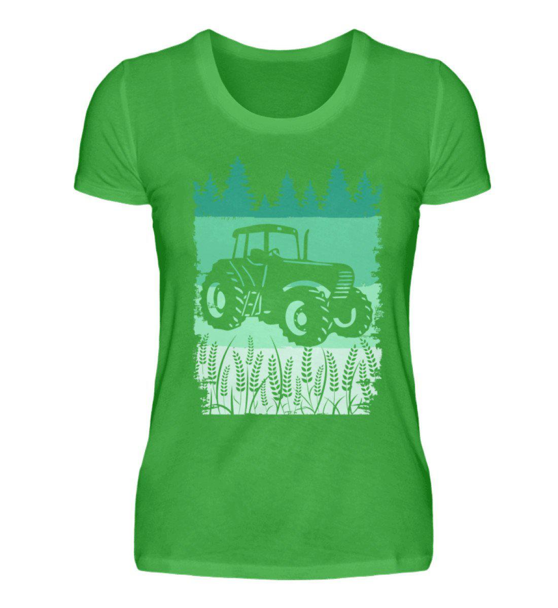 Retro Traktor grün · Damen T-Shirt-Damen Basic T-Shirt-Agrarstarz