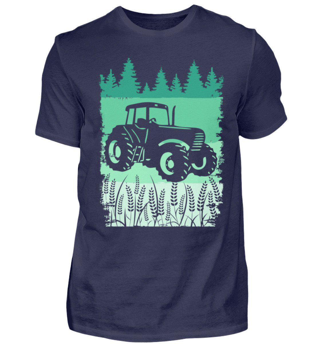 Retro Traktor grün · Herren T-Shirt-Herren Basic T-Shirt-Navy-S-Agrarstarz