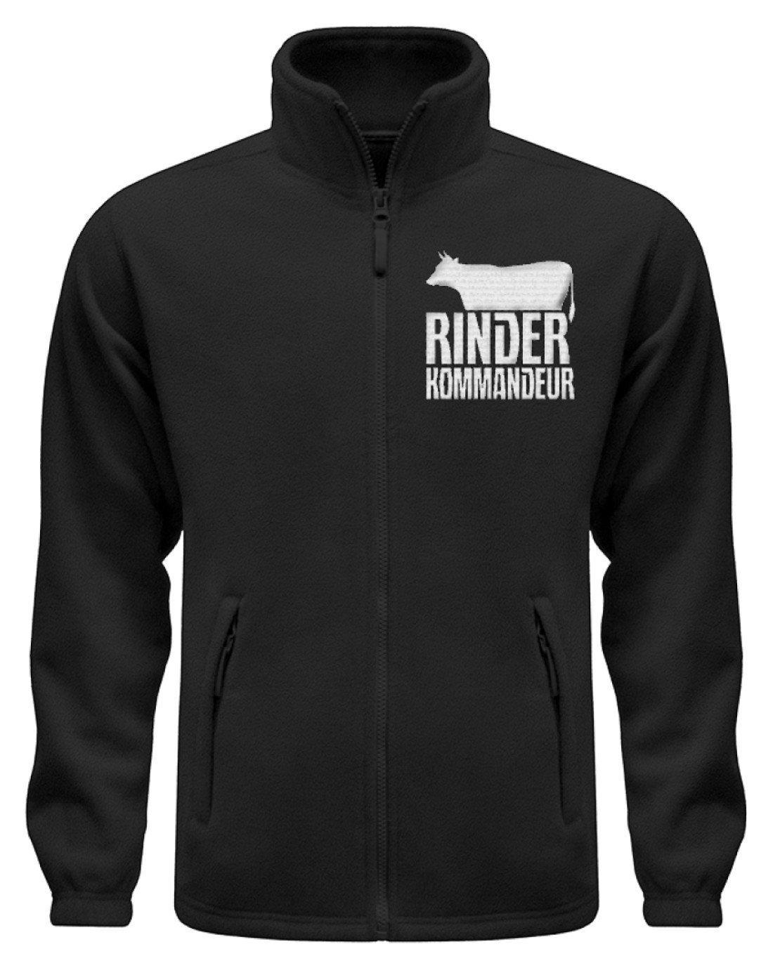 Rinder Kommandeur · Fleece Jacke mit Stick-Fleece Jacke mit Stick-Black-S-Agrarstarz