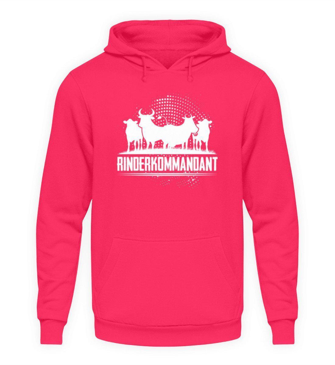 Rinderkommandant · Unisex Kapuzenpullover Hoodie-Unisex Hoodie-Hot Pink-L-Agrarstarz