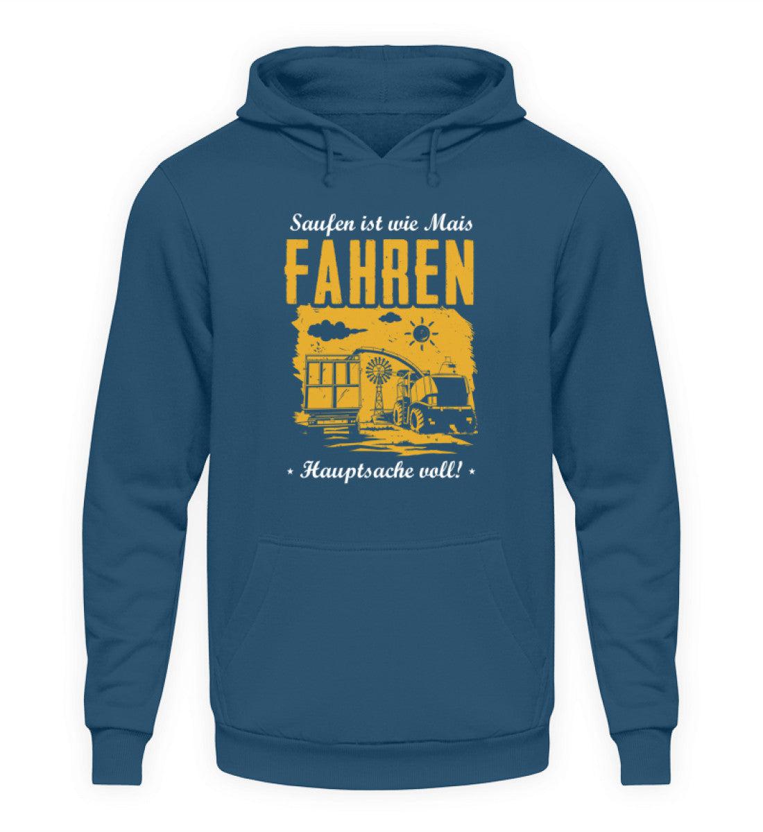 Saufen ist wie Mais fahren · Unisex Kapuzenpullover Hoodie-Unisex Hoodie-Airforce Blue-S-Agrarstarz