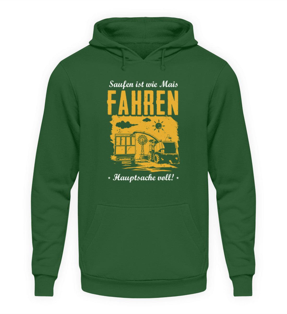 Saufen ist wie Mais fahren · Unisex Kapuzenpullover Hoodie-Unisex Hoodie-Bottle Green-S-Agrarstarz