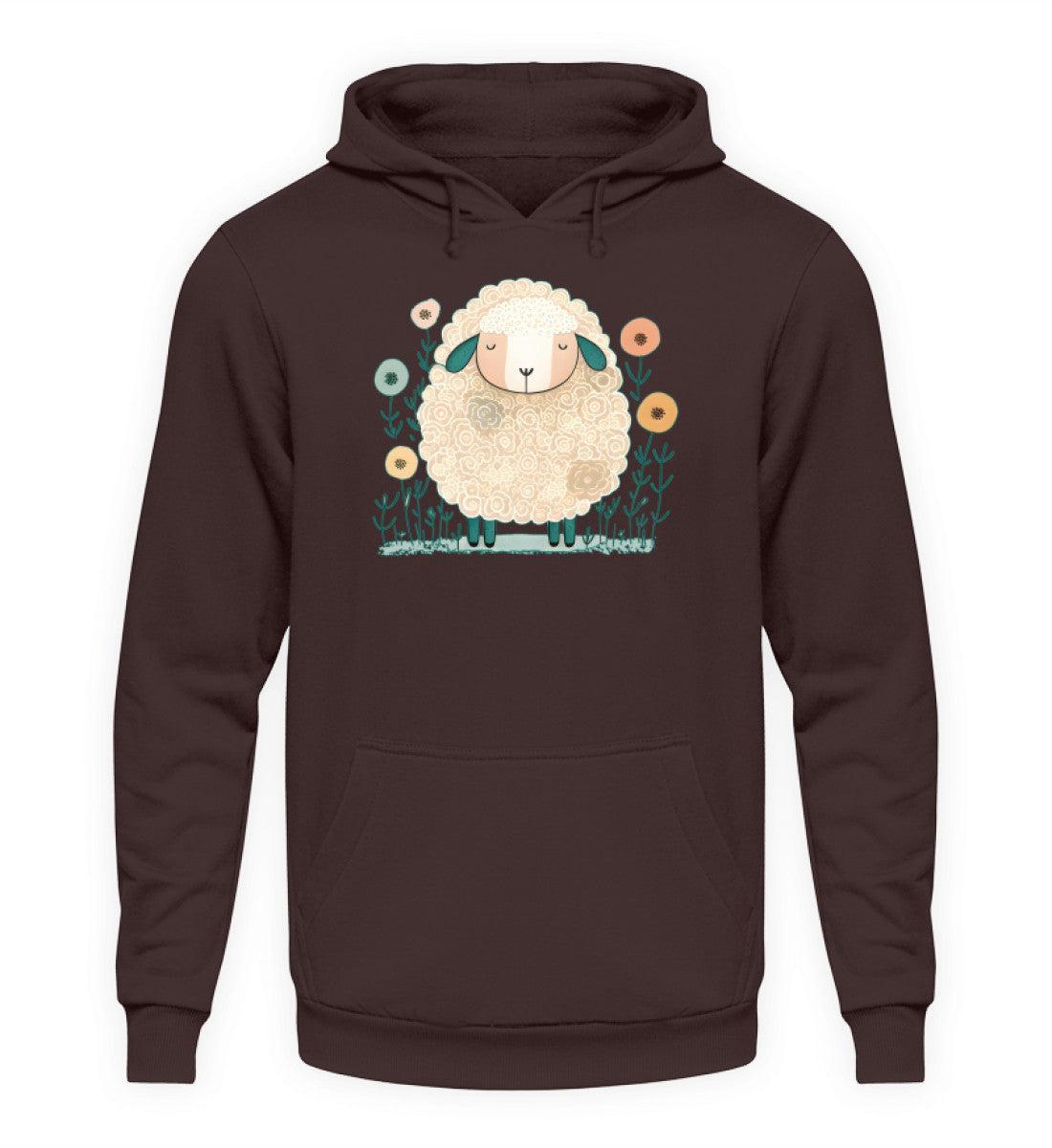 Schaf Blumen 2 · Unisex Kapuzenpullover Hoodie-Unisex Hoodie-Hot Chocolate-S-Agrarstarz