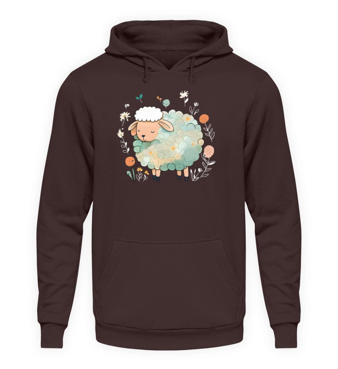 Schaf Blumen · Unisex Kapuzenpullover Hoodie-Unisex Hoodie-Hot Chocolate-S-Agrarstarz