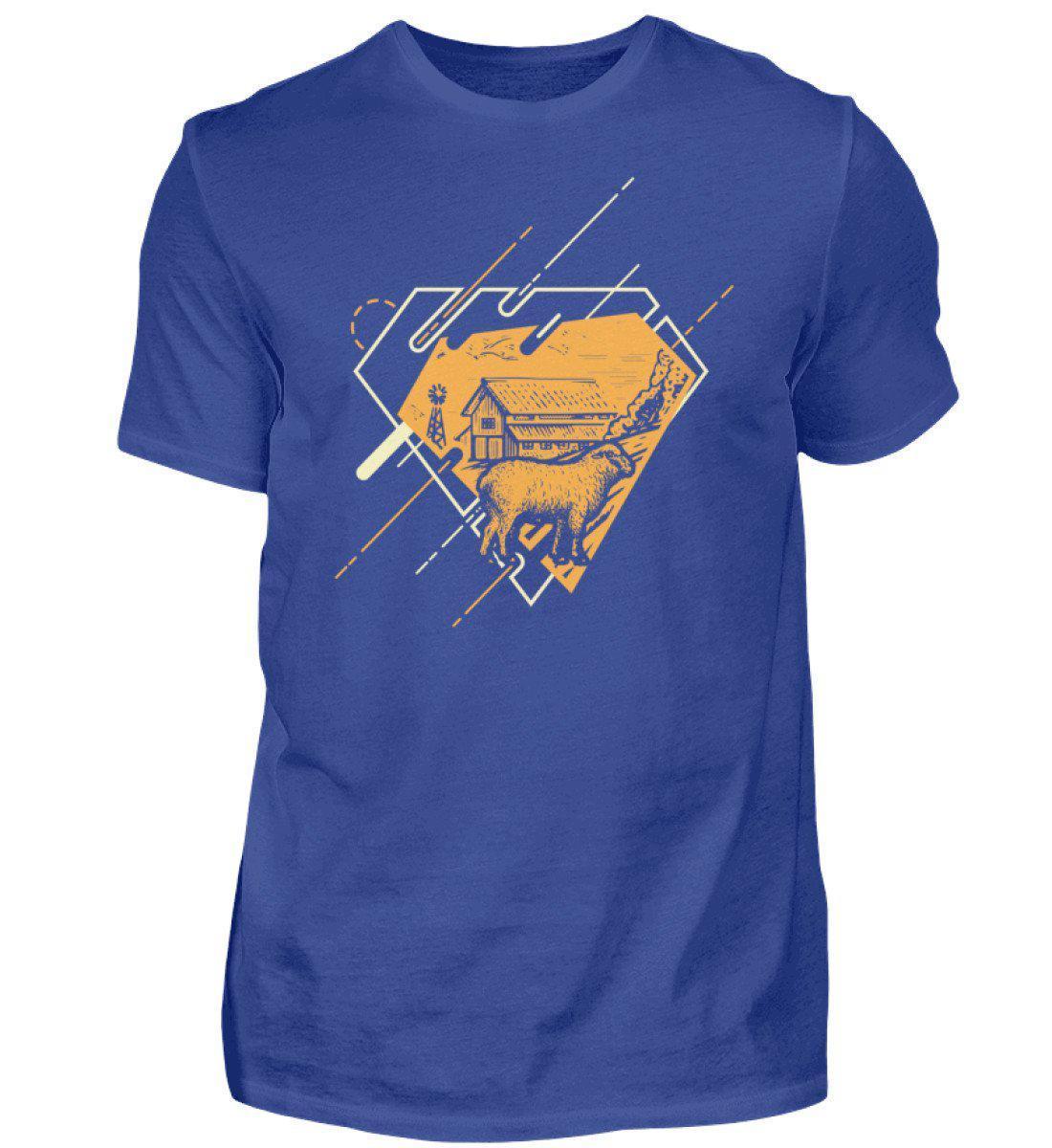 Schaf Geometric 2 · Herren T-Shirt-Herren Basic T-Shirt-Royal Blue-S-Agrarstarz