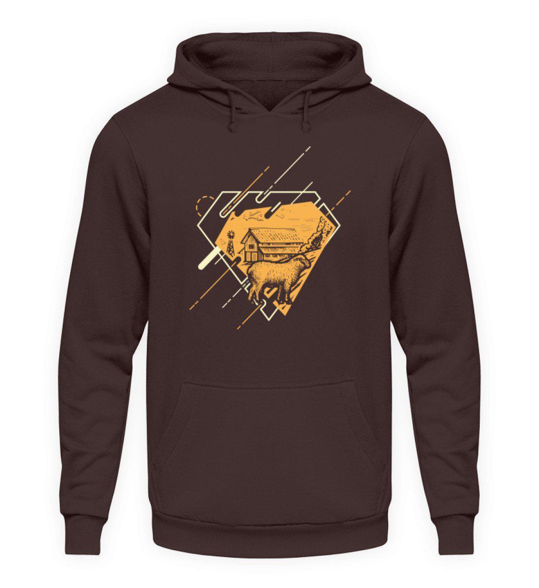 Schaf Geometric 2 · Unisex Kapuzenpullover Hoodie-Unisex Hoodie-Hot Chocolate-L-Agrarstarz
