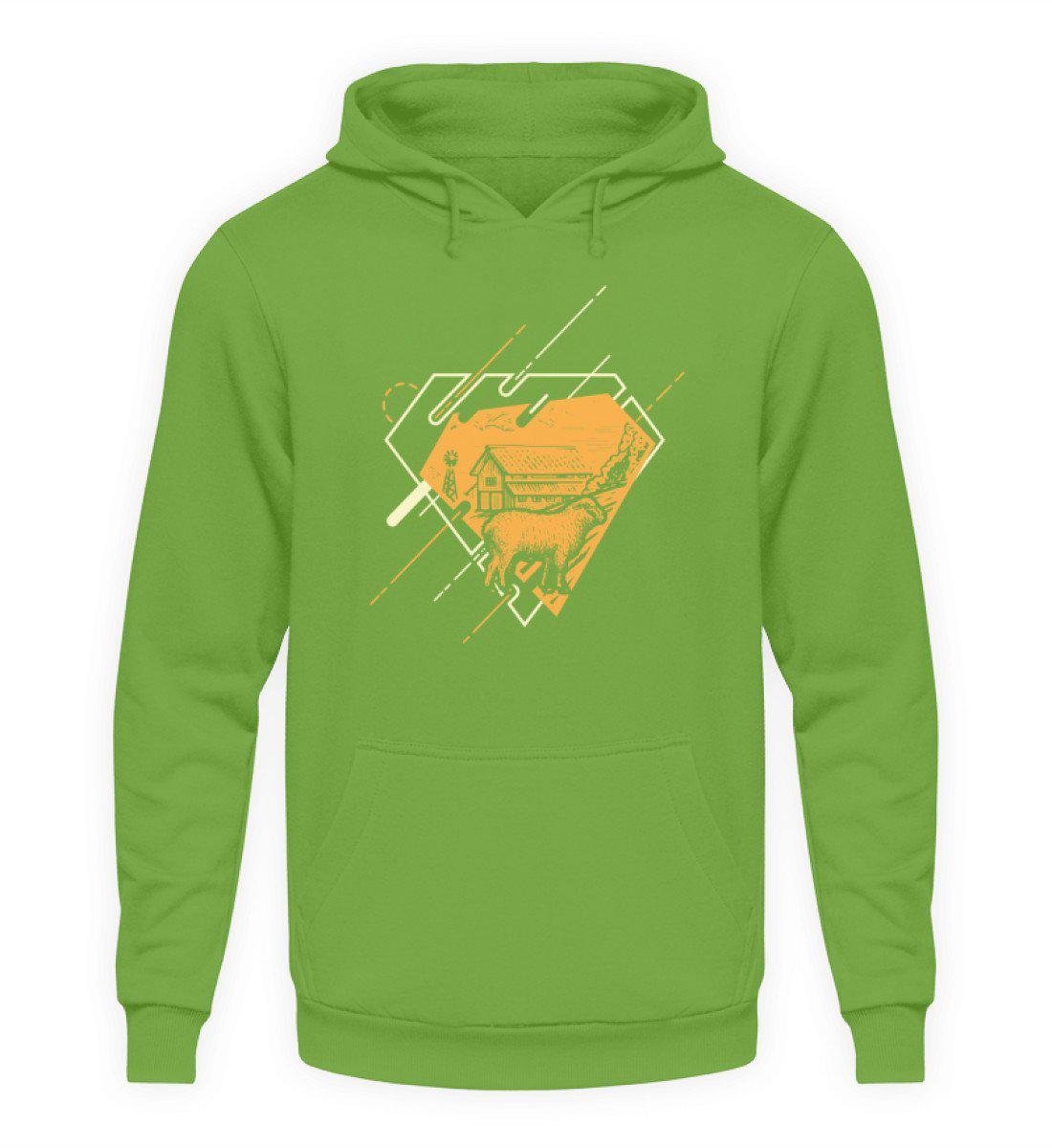 Schaf Geometric 2 · Unisex Kapuzenpullover Hoodie-Unisex Hoodie-LimeGreen-L-Agrarstarz