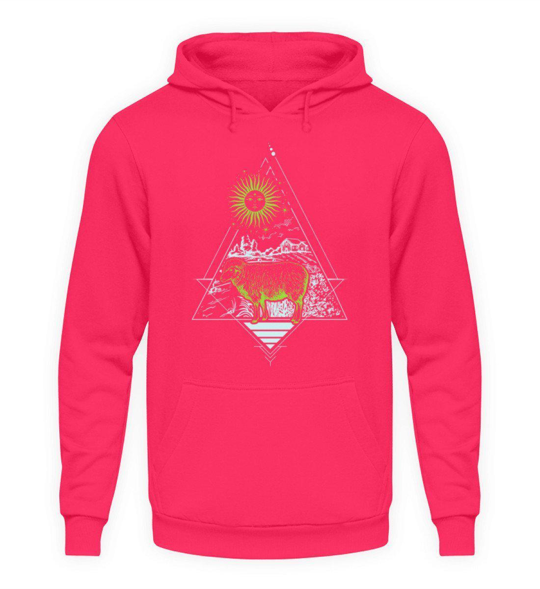 Schaf Geometric · Unisex Kapuzenpullover Hoodie-Unisex Hoodie-Hot Pink-S-Agrarstarz