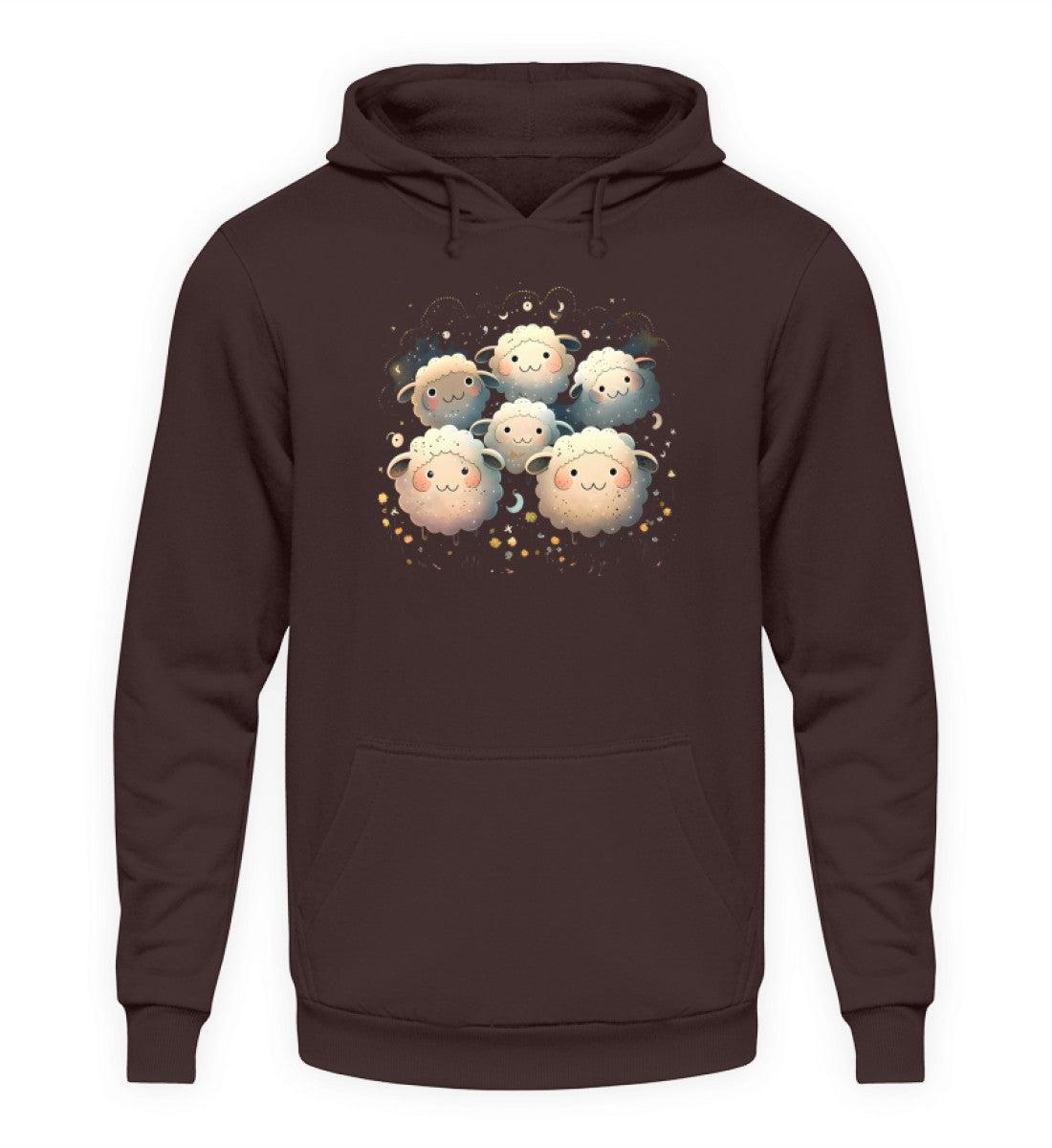 Schaf Herde Blumen · Unisex Kapuzenpullover Hoodie-Unisex Hoodie-Hot Chocolate-S-Agrarstarz
