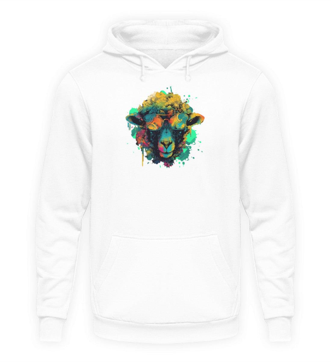 Schaf Sonnenbrille Grün · Unisex Kapuzenpullover Hoodie-Unisex Hoodie-Arctic White-XS-Agrarstarz