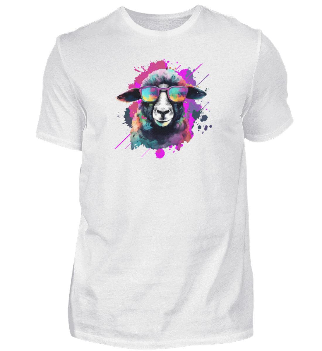Schaf Sonnenbrille Pink · Herren T-Shirt-Herren Basic T-Shirt-White-S-Agrarstarz