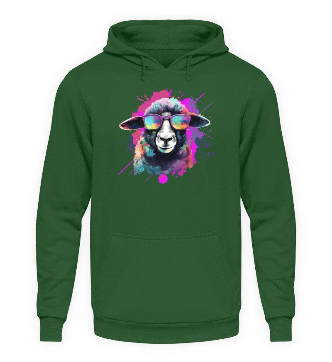 Schaf Sonnenbrille Pink · Unisex Kapuzenpullover Hoodie-Unisex Hoodie-Bottle Green-XS-Agrarstarz
