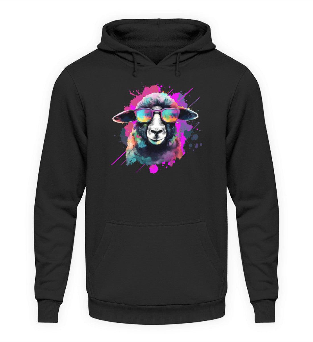 Schaf Sonnenbrille Pink · Unisex Kapuzenpullover Hoodie-Unisex Hoodie-Deep Black-XS-Agrarstarz