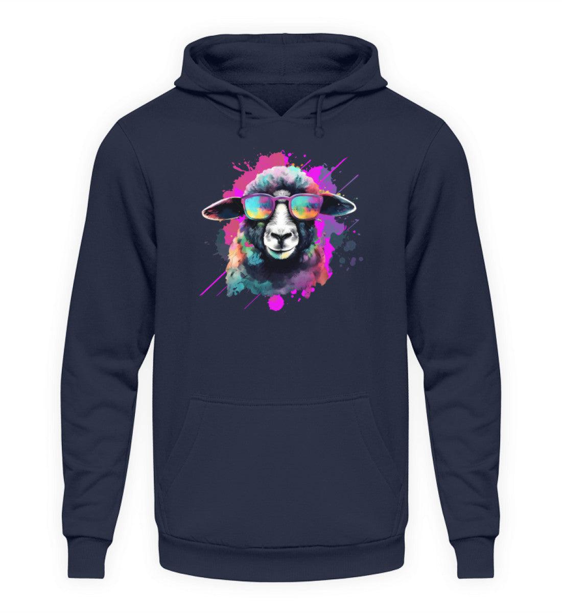 Schaf Sonnenbrille Pink · Unisex Kapuzenpullover Hoodie-Unisex Hoodie-Oxford Navy-XS-Agrarstarz