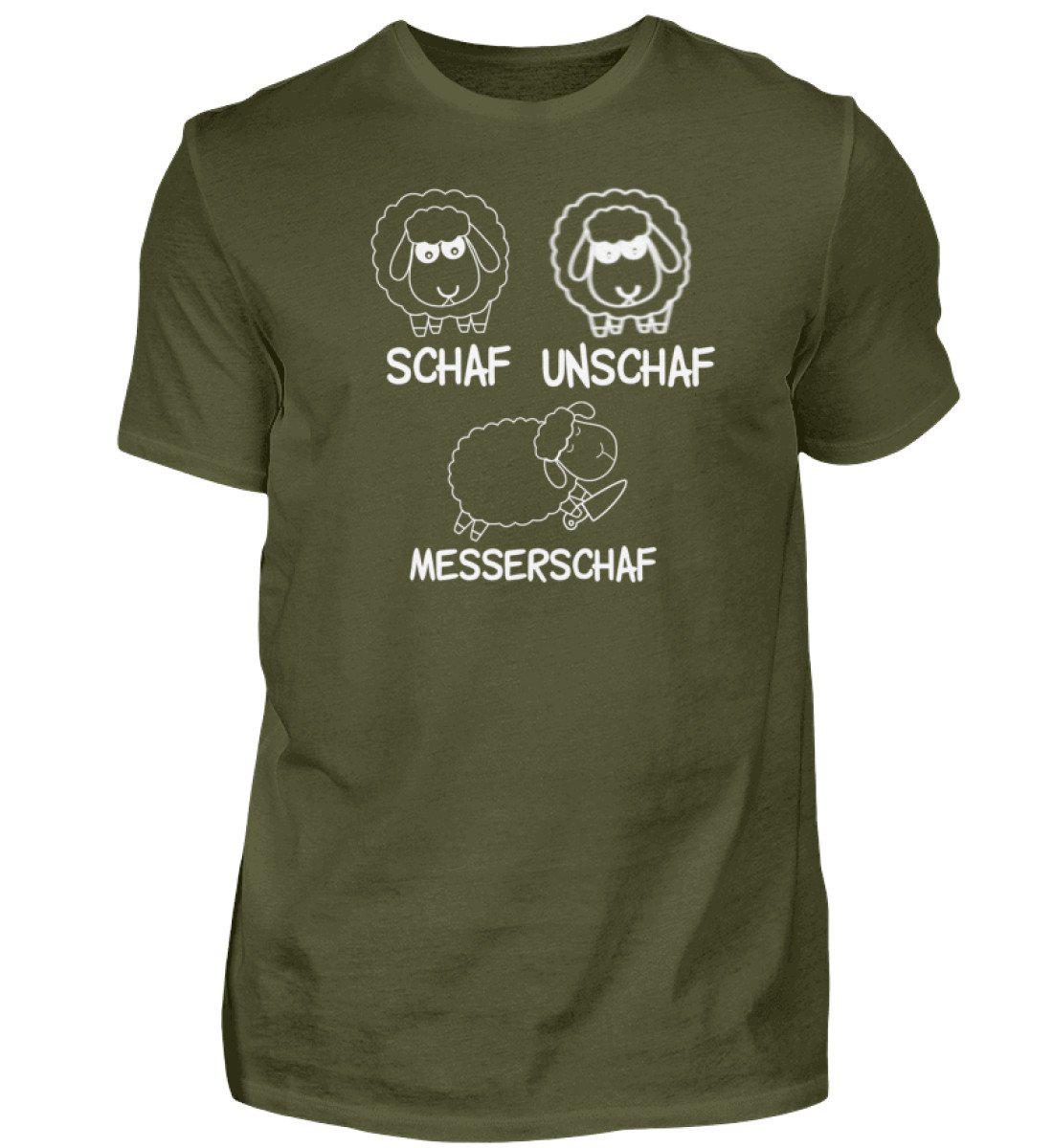 Schaf Unschaf Messerschaf - Herren Shirt-Herren Basic T-Shirt-Urban Khaki-S-Agrarstarz
