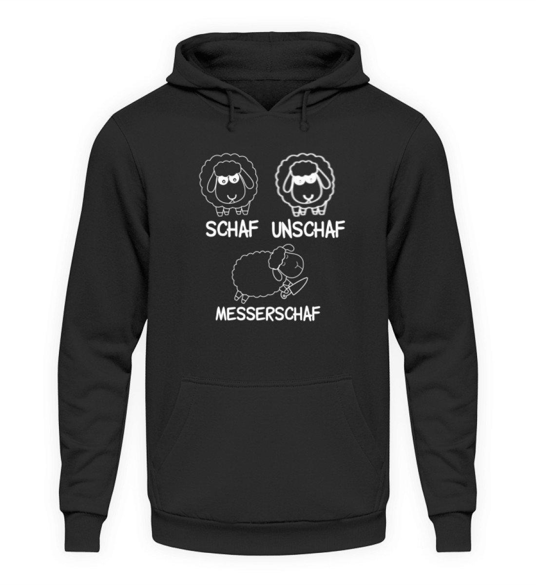 Schaf Unschaf Messerschaf - Unisex Kapuzenpullover Hoodie-Unisex Hoodie-Deep Black-S-Agrarstarz