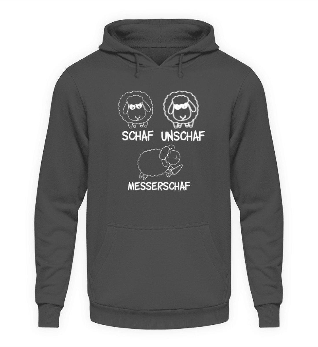 Schaf Unschaf Messerschaf - Unisex Kapuzenpullover Hoodie-Unisex Hoodie-Steel Grey (Solid)-S-Agrarstarz