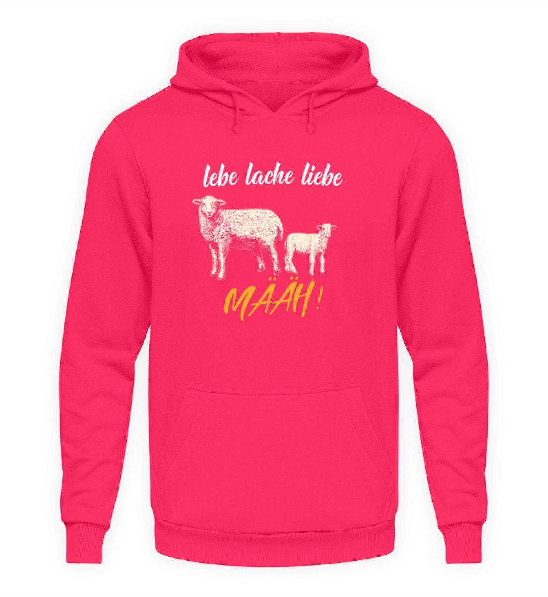 Schaf lebe lache liebe · Unisex Kapuzenpullover Hoodie-Unisex Hoodie-Hot Pink-L-Agrarstarz